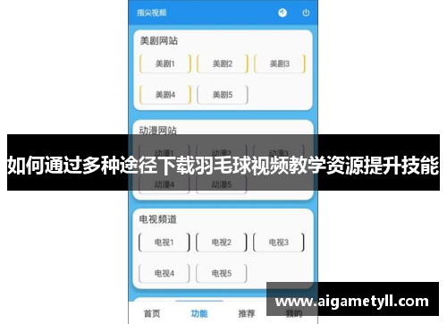 如何通过多种途径下载羽毛球视频教学资源提升技能